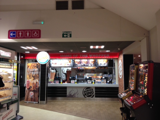 File:Pease Pottage - the Burger King at the end of the toilet corridor.jpg