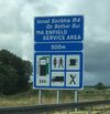 M4 Enfield service area sign.