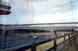 Bridge over motorway.
