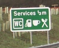 Services sign.