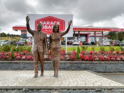 Barack Obama Plaza sculptures.