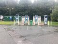 Electric vehicle charging point: BP Pulse Stafford North 2023.jpg