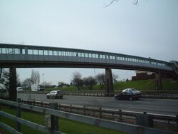 Bridge over motorway.